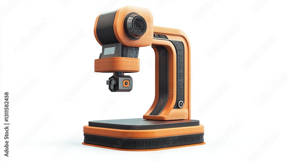 Conceptual 3D illustration of a fictional 3D scanner isolated on a white background Conceptual 3D illustration of a fictional 3D scanner isolated on a white background