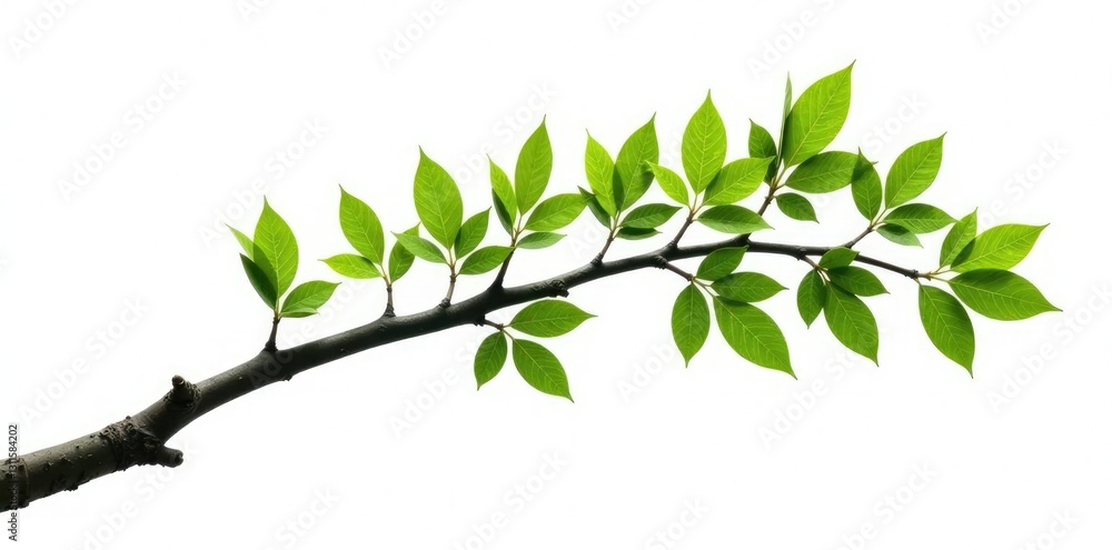 Long isolated tree branch on white background, solo, branch Long isolated tree branch on white background, solo, branch
