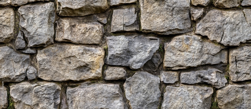Stone wall texture featuring irregularly shaped gray stones arranged in a seamless pattern with earthy tones and subtle variations in shading. Stone wall texture featuring irregularly shaped gray stones arranged in a seamless pattern with earthy tones and subtle variations in shading.