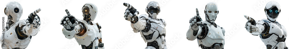 Robot on transparent background collection set Robot on transparent background collection set