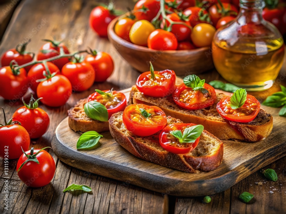 Sun-dried Tomato & Toasted Bread: Rustic Mediterranean Appetizer Sun-dried Tomato & Toasted Bread: Rustic Mediterranean Appetizer