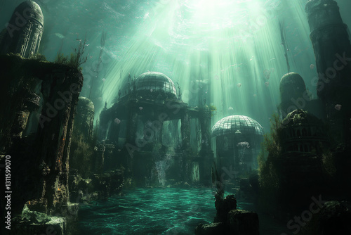 Obraz na płótnie Enchanted Deep-Sea Kingdom w salonie
