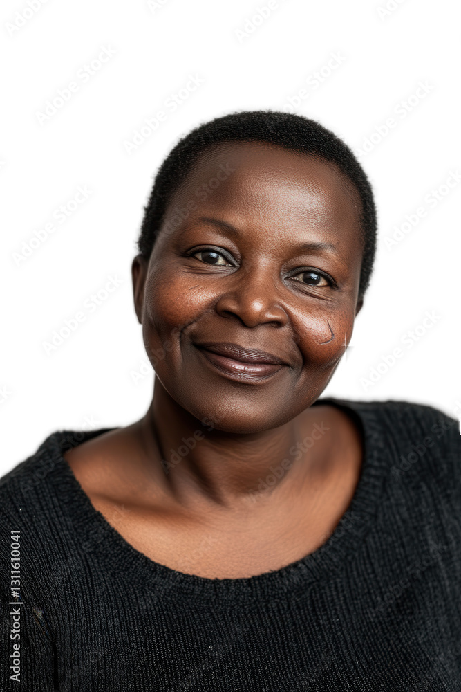 Smiling woman portrait isolated on white background, professional headshot for business, confident female model, embracing diversity in the workplace. Smiling woman portrait isolated on white background, professional headshot for business, confident female model, embracing diversity in the workplace.