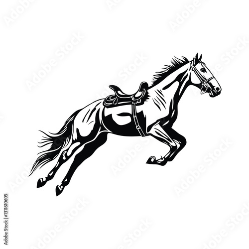 black horse vector illustration