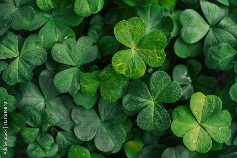 Macro shot of shamrock leaves Macro shot of shamrock leaves