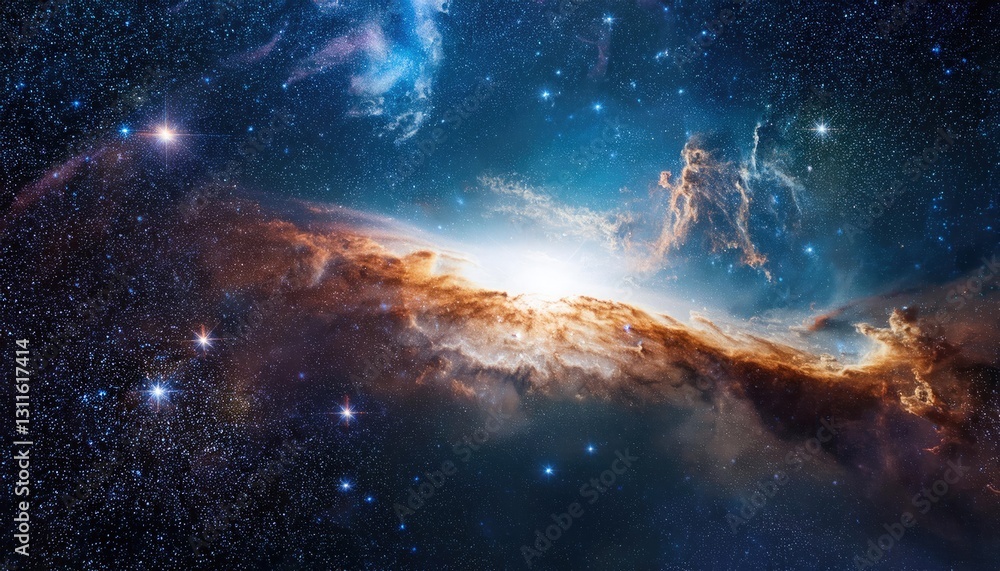 Nebula and galaxies in space Nebula and galaxies in space