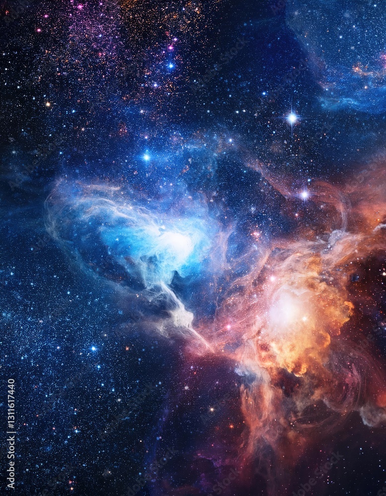Nebula and galaxies in space Nebula and galaxies in space
