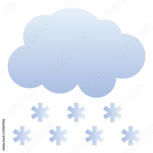 Gradient color icon, illustration for Weather, cloud, storage.