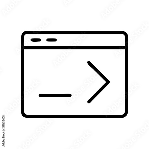 command prompt icon, command prompt line art - simple line art of command prompt, perfect for command prompt logos and icons