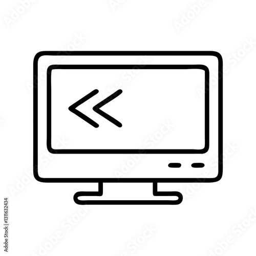 command prompt icon, command prompt line art - simple line art of command prompt, perfect for command prompt logos and icons