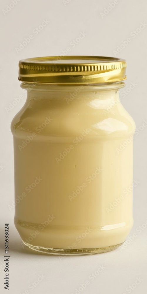 Jar of Mayonnaise - Blank Container with Diet Dressing for Food Ingredient Jar of Mayonnaise - Blank Container with Diet Dressing for Food Ingredient