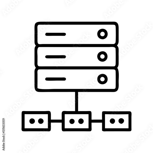dns server icon, dns server line art - simple line art of dns server, perfect for dns server logos and icons