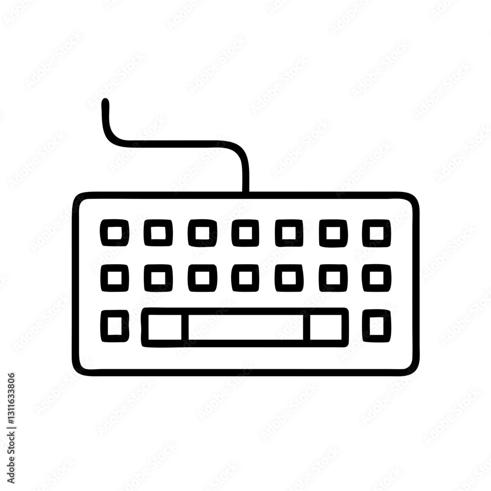 keyboard icon, keyboard line art - simple line art of keyboard, perfect for keyboard logos and icons keyboard icon, keyboard line art - simple line art of keyboard, perfect for keyboard logos and icons