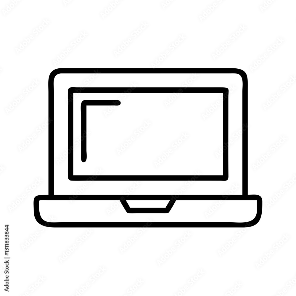 laptop icon, laptop line art - simple line art of laptop, perfect for laptop logos and icons laptop icon, laptop line art - simple line art of laptop, perfect for laptop logos and icons