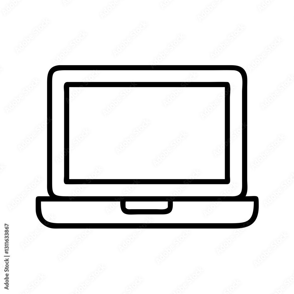 laptop icon, laptop line art - simple line art of laptop, perfect for laptop logos and icons laptop icon, laptop line art - simple line art of laptop, perfect for laptop logos and icons