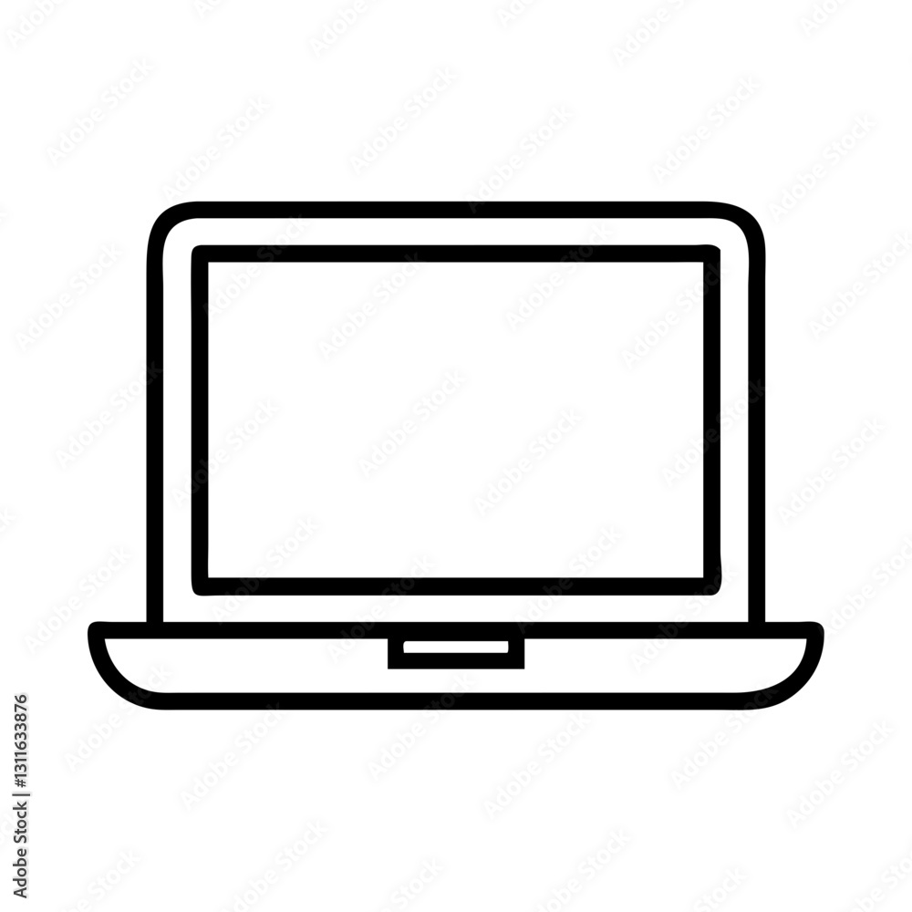 laptop icon, laptop line art - simple line art of laptop, perfect for laptop logos and icons laptop icon, laptop line art - simple line art of laptop, perfect for laptop logos and icons