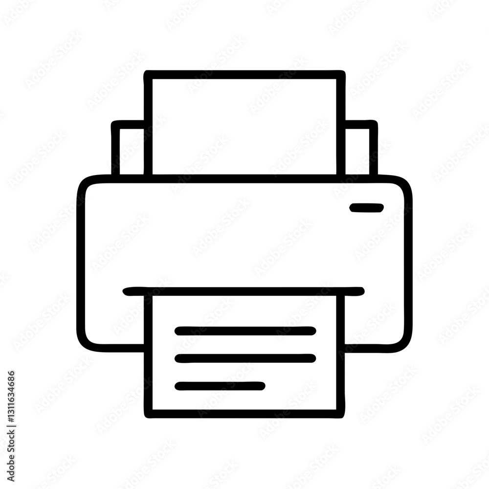 printer icon, printer line art - simple line art of printer, perfect for printer logos and icons printer icon, printer line art - simple line art of printer, perfect for printer logos and icons