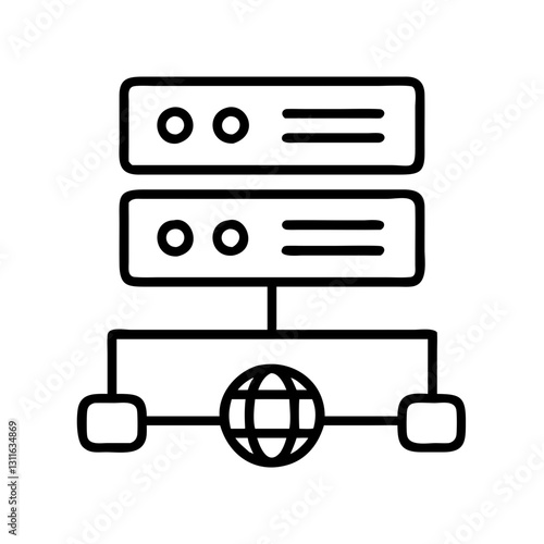 proxy server icon, proxy server line art - simple line art of proxy server, perfect for proxy server logos and icons