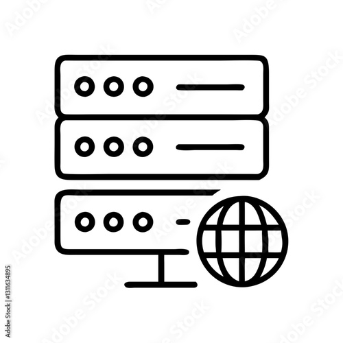 proxy server icon, proxy server line art - simple line art of proxy server, perfect for proxy server logos and icons