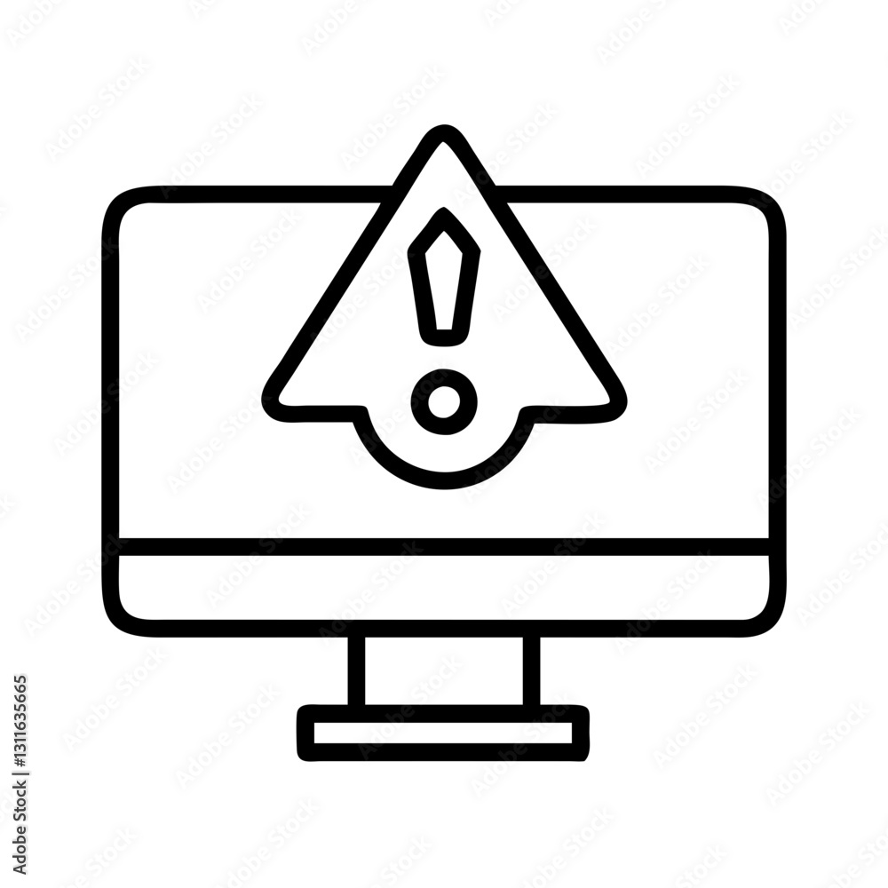 system error icon, system error line art - simple line art of system error, perfect for system error logos and icons system error icon, system error line art - simple line art of system error, perfect for system error logos and icons
