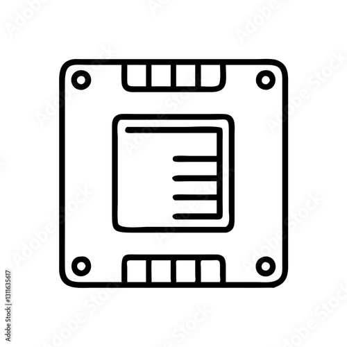 ssd icon, ssd line art - simple line art of ssd, perfect for ssd logos and icons