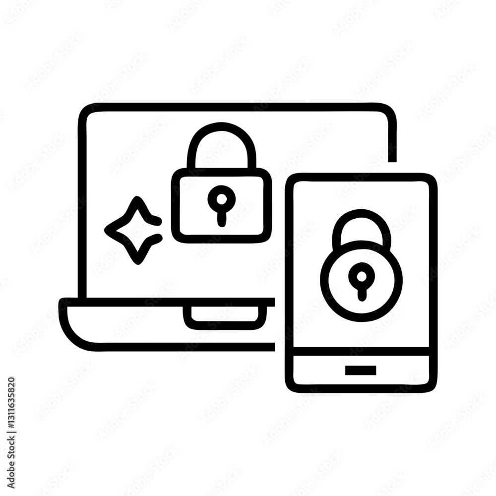 two factor authentication icon, two factor authentication line art - simple line art of two factor authentication, perfect for two factor authentication logos and icons two factor authentication icon, two factor authentication line art - simple line art of two factor authentication, perfect for two factor authentication logos and icons