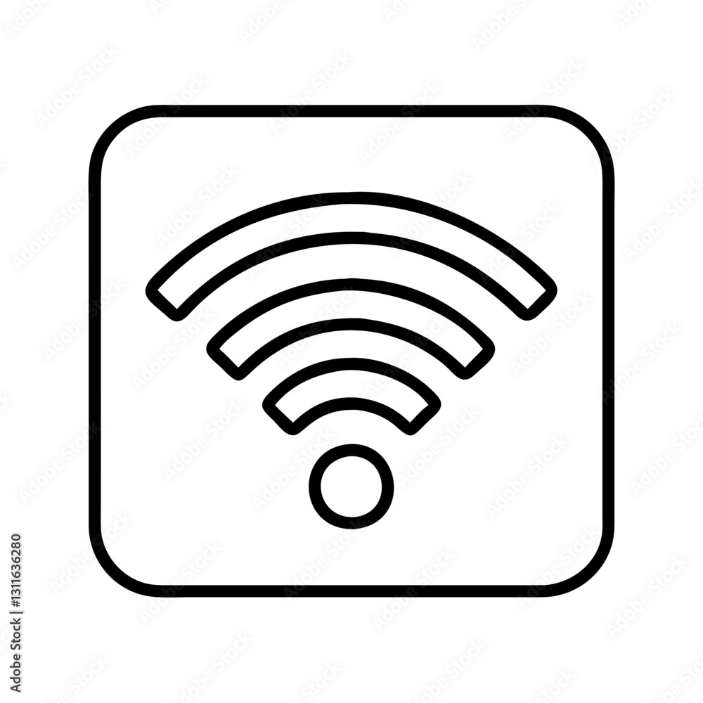 wi fi signal icon, wi fi signal line art - simple line art of wi fi signal, perfect for wi fi signal logos and icons wi fi signal icon, wi fi signal line art - simple line art of wi fi signal, perfect for wi fi signal logos and icons