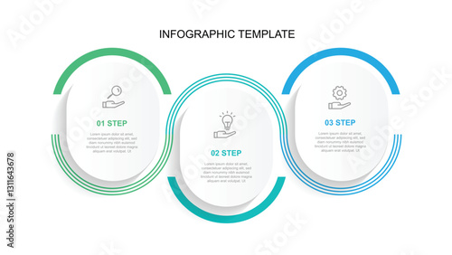 modern design template infographic with 3 step or option 