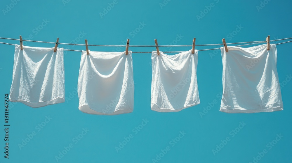 White laundry drying outdoors White laundry drying outdoors