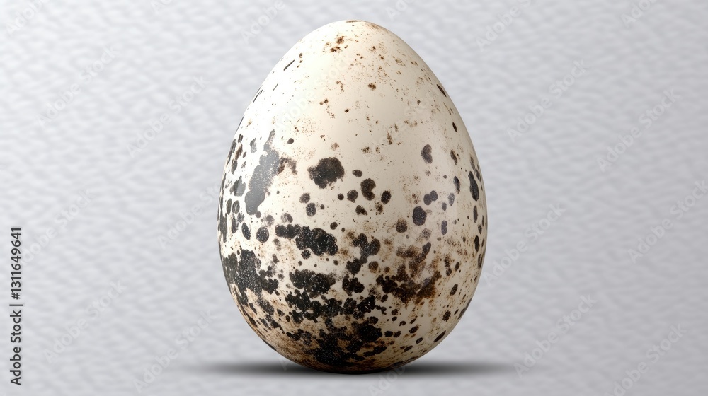 A quail egg with a delicate speckled shell, organic and natural, isolated on transparent background A quail egg with a delicate speckled shell, organic and natural, isolated on transparent background