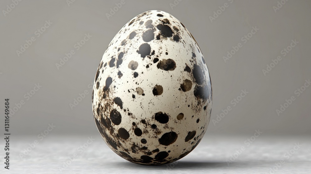 A quail egg with a delicate speckled shell, organic and natural, isolated on transparent background A quail egg with a delicate speckled shell, organic and natural, isolated on transparent background