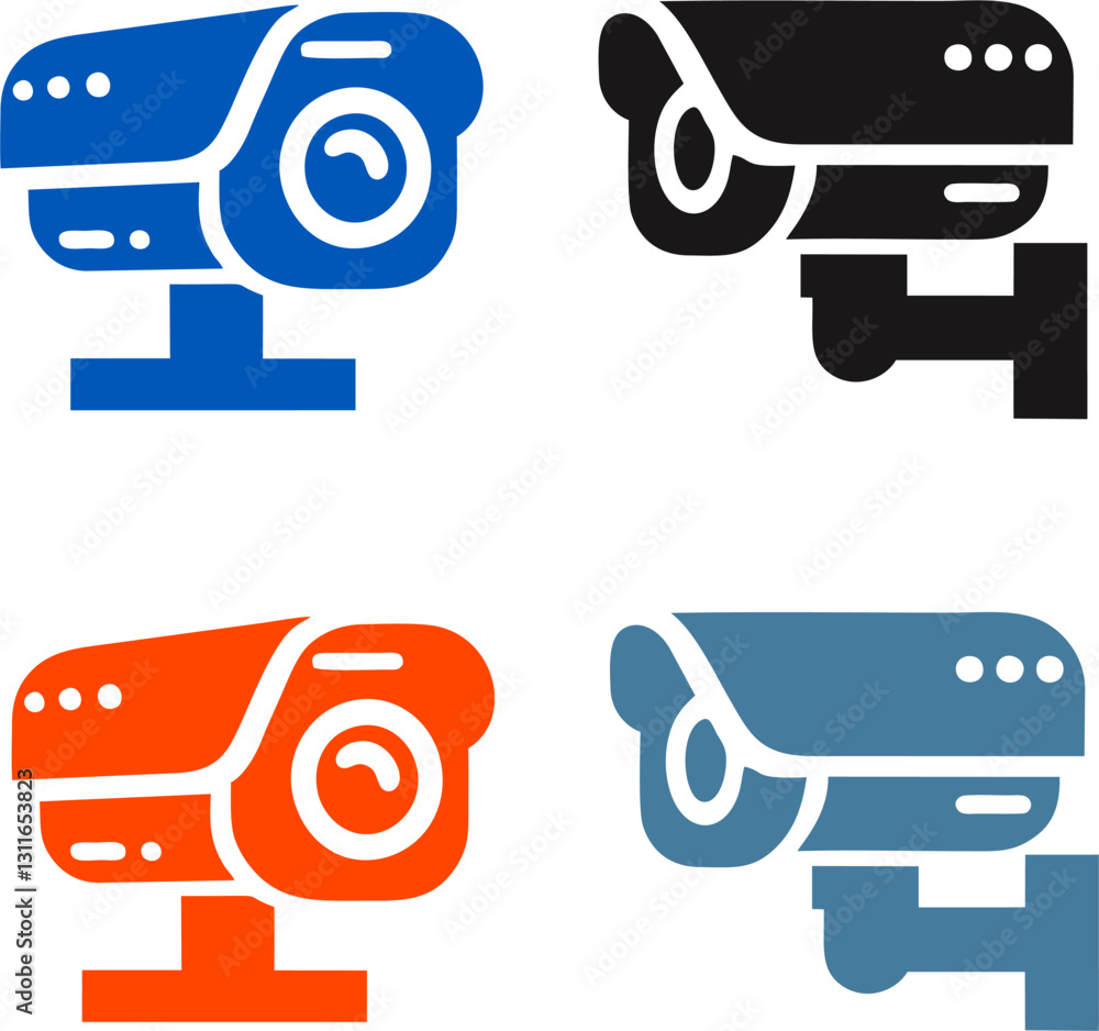 custom made wallpaper toronto digitalDetailed CCTV Security Camera Icon Set in Multiple Colors for Surveillance and Protection