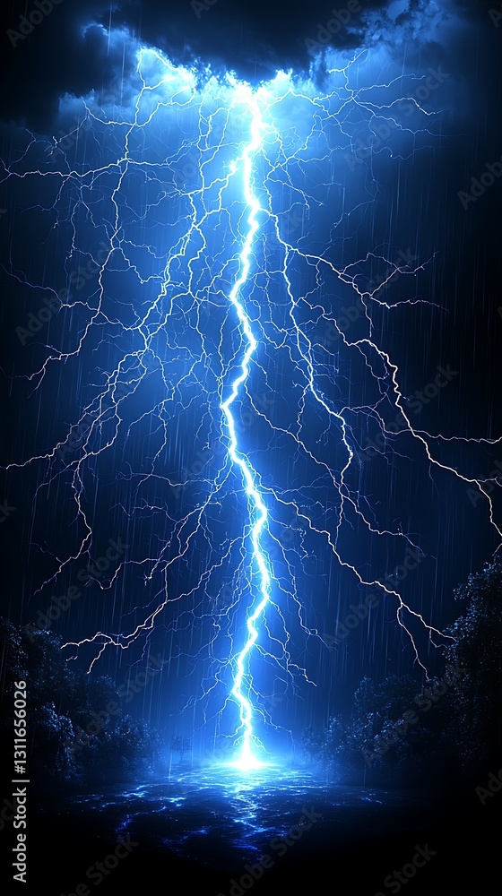 Lightning Strike over Dark Waters Lightning Strike over Dark Waters