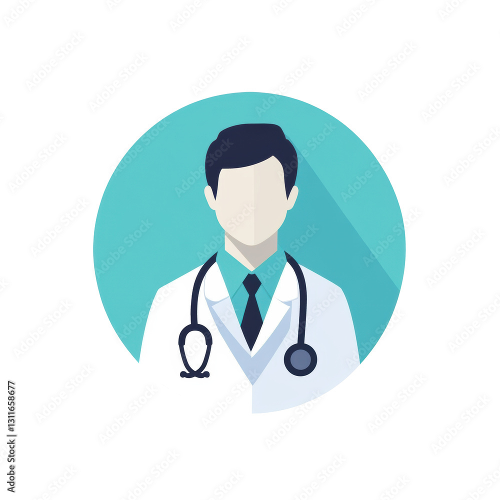 Healthcare professional in a white coat with a stethoscope on a transparent background Healthcare professional in a white coat with a stethoscope on a transparent background