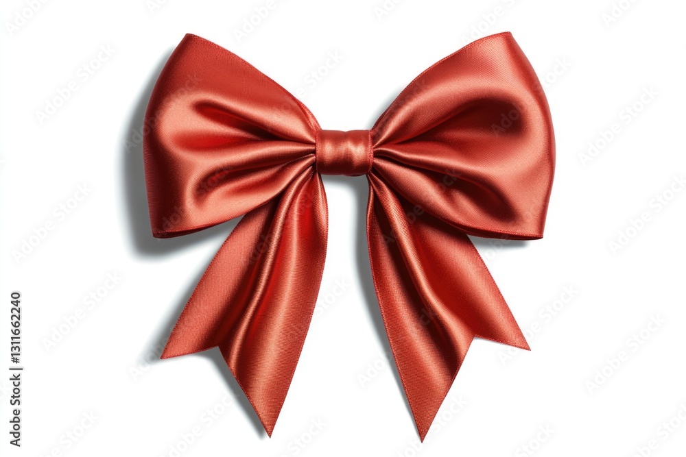 Festive red bow ribbon. Festive red bow ribbon.