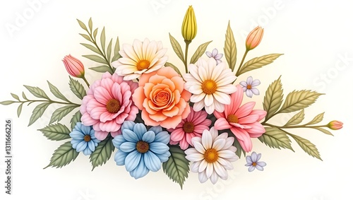 bouquet of flowers isolated