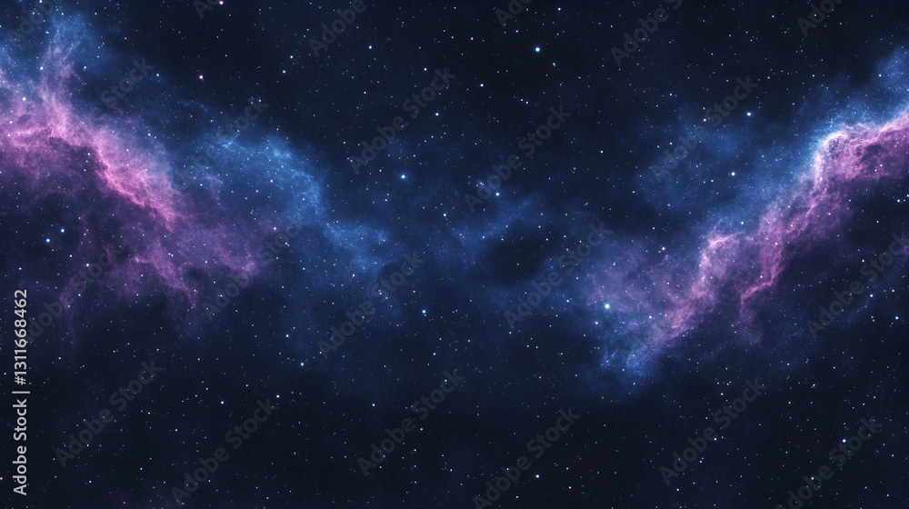 Fototapeta premium Colorful Cosmic Nebula with Stars in Deep Space Background