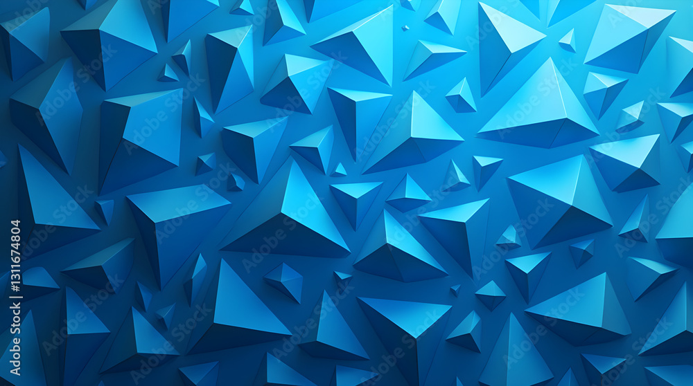 Textured Blue Abstract Geometric Background - Modern Pyramids and Triangles Design Textured Blue Abstract Geometric Background - Modern Pyramids and Triangles Design