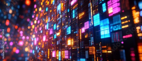 Wallpaper Mural Colorful Digital Light Patterns Torontodigital.ca