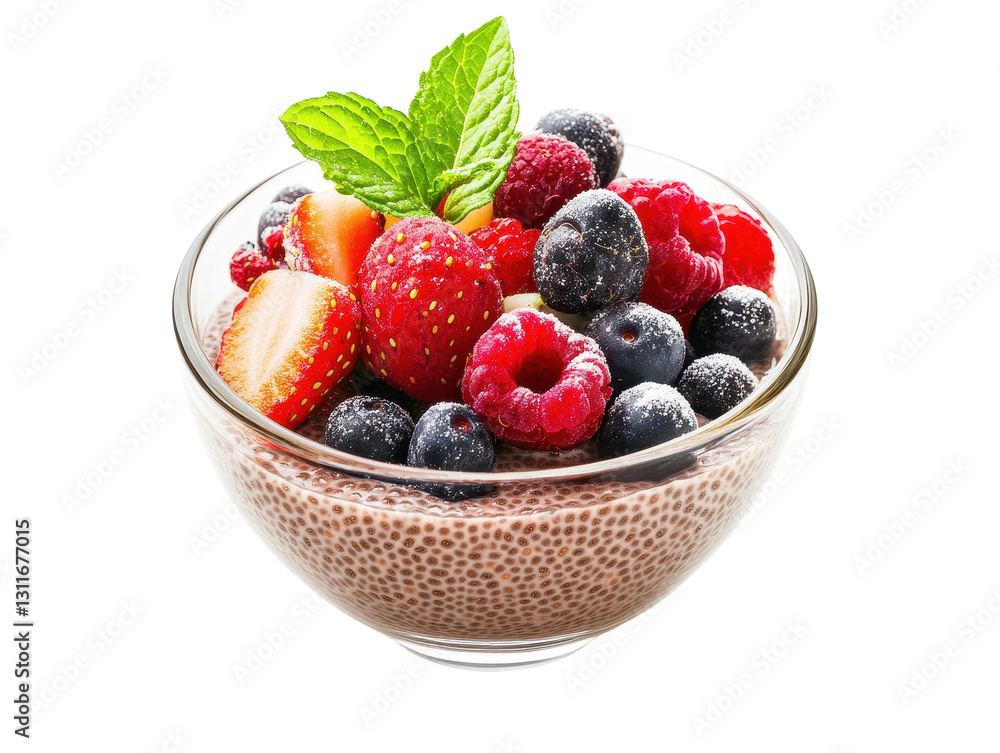 Isolated Mixed Berry Dessert Isolated Mixed Berry Dessert