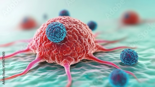 Cancer Cell with Immune Response