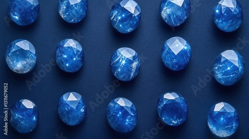 Radiant star sapphire gemstones with stunning asterism on a deep navy background.