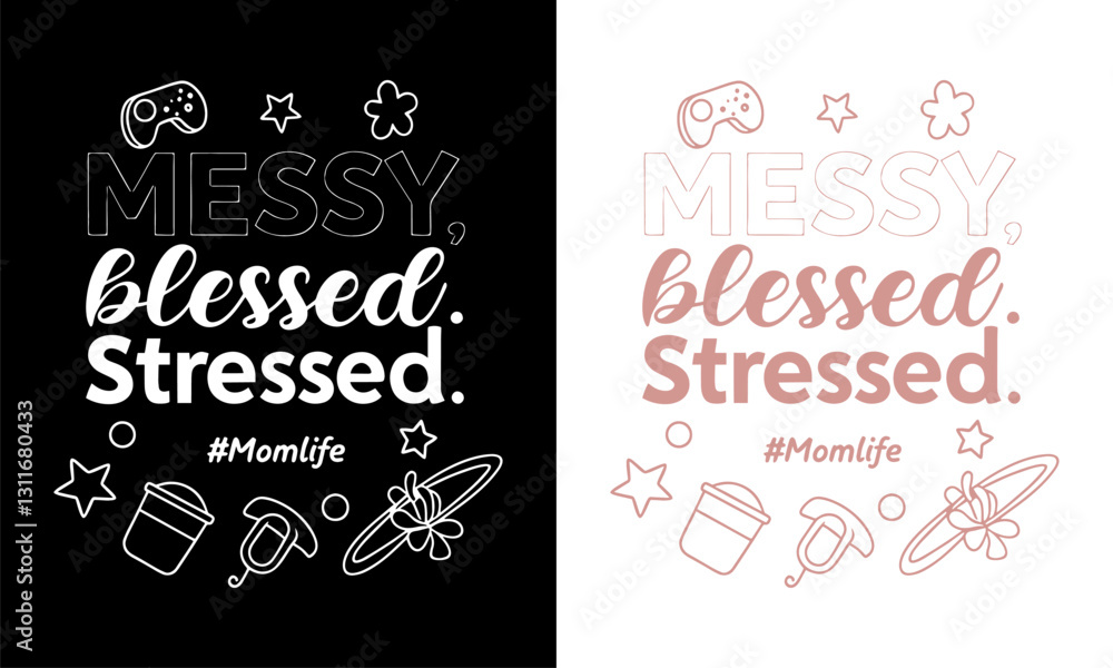 Fototapeta premium Mom t shirt design for mother's day . Mother's day t shirt print template , lettering and typography design