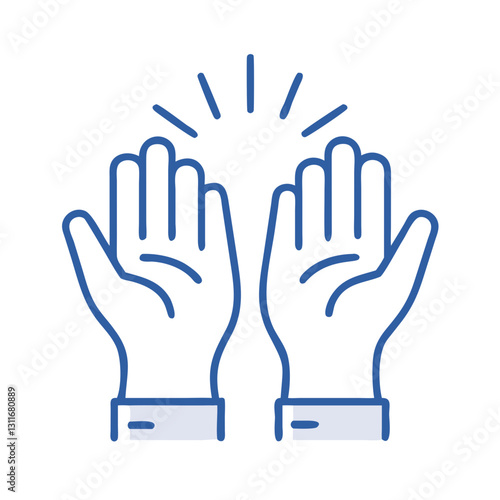 Open hands raised in prayer or gratitude icon