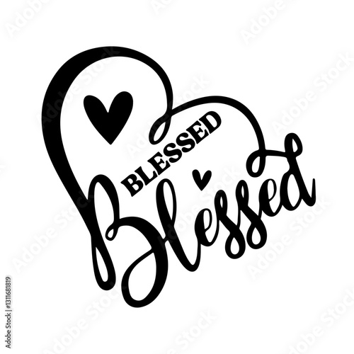 Simply Blessed SVG PNG.