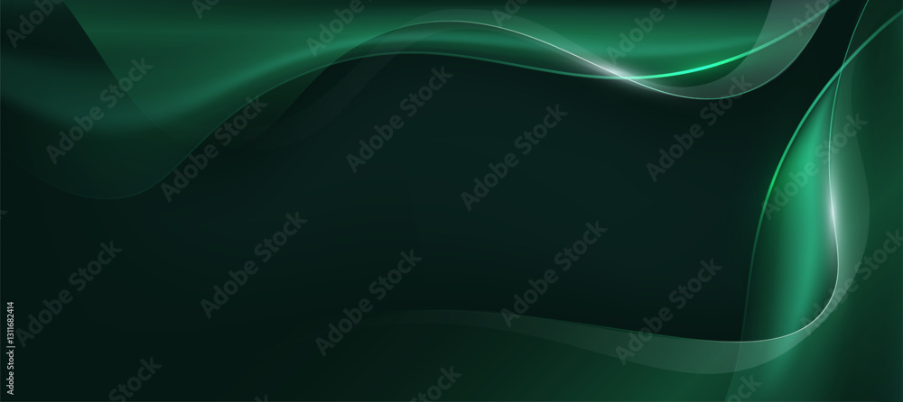 Abstract luxury wave green background, Abstract motion line curve elegant background vector for branding presentation Abstract luxury wave green background, Abstract motion line curve elegant background vector for branding presentation