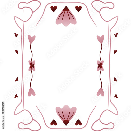 Wallpaper Mural frame with hearts Torontodigital.ca