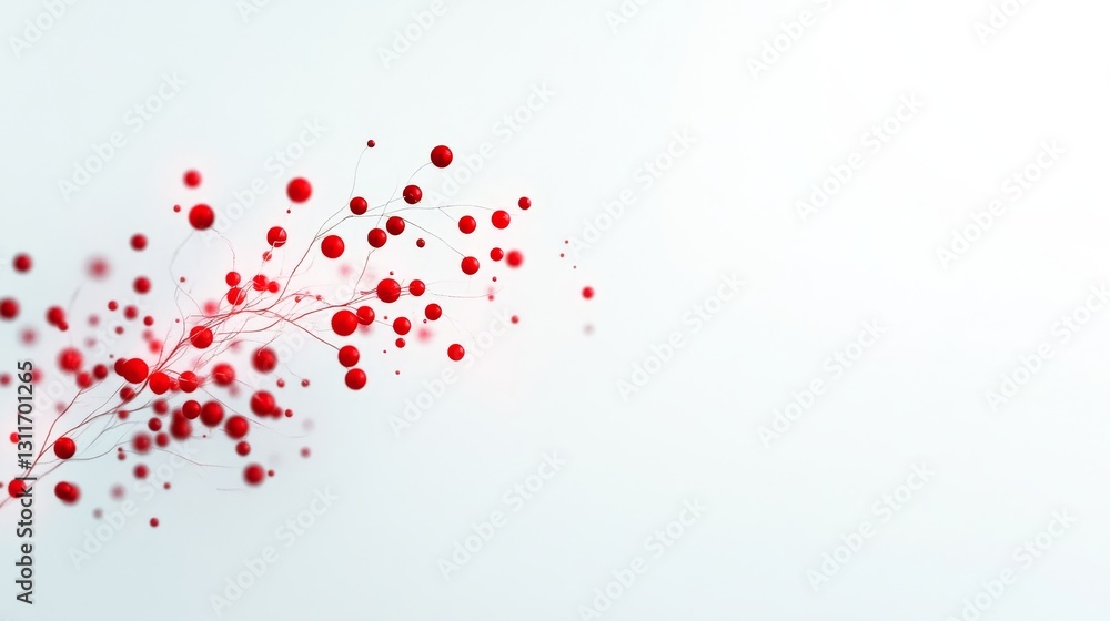 Abstract Red Dots and Spheres on Light Background for Visual Design Abstract Red Dots and Spheres on Light Background for Visual Design