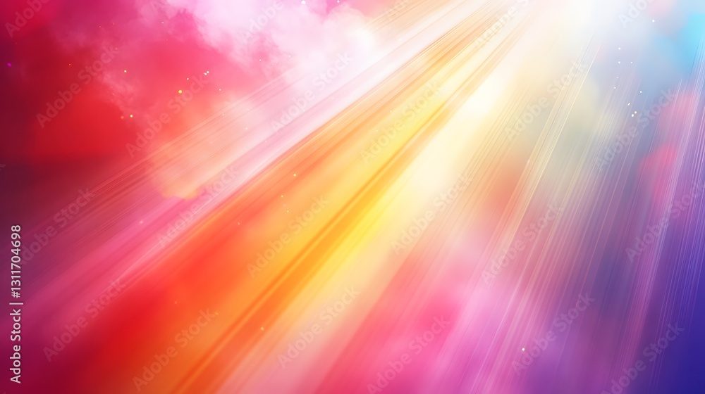Obraz premium Abstract Colorful Rays and Cloudscape Background