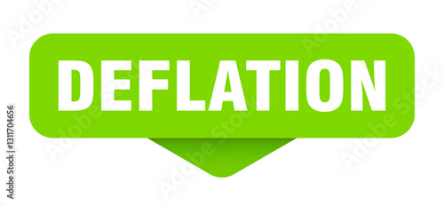 deflation sticker. deflation sign on transparent background